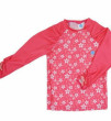 Plážové UV triko - Růžové květy, dlouhý rukáv - Vel. L, 4-6 let