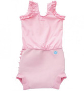 Plavky Happy Nappy kostýmek - Růžový kanýrek Vel. S (0 - 4 měs) 2. jakost
